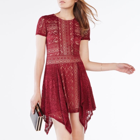 NWT BCBGMaxAzria Aileen Floral Lace Dress- Size XS - Picture 1 of 8